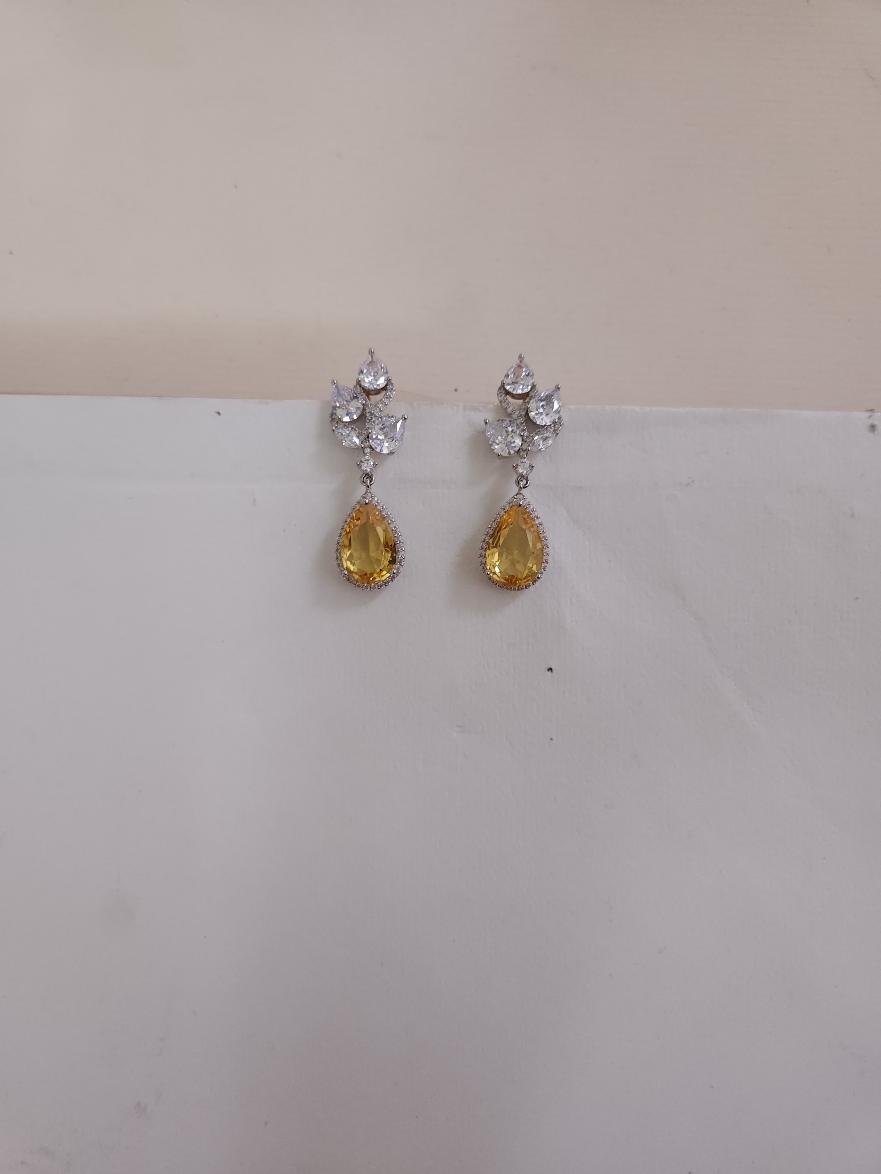 Citrine Leaf Danglers